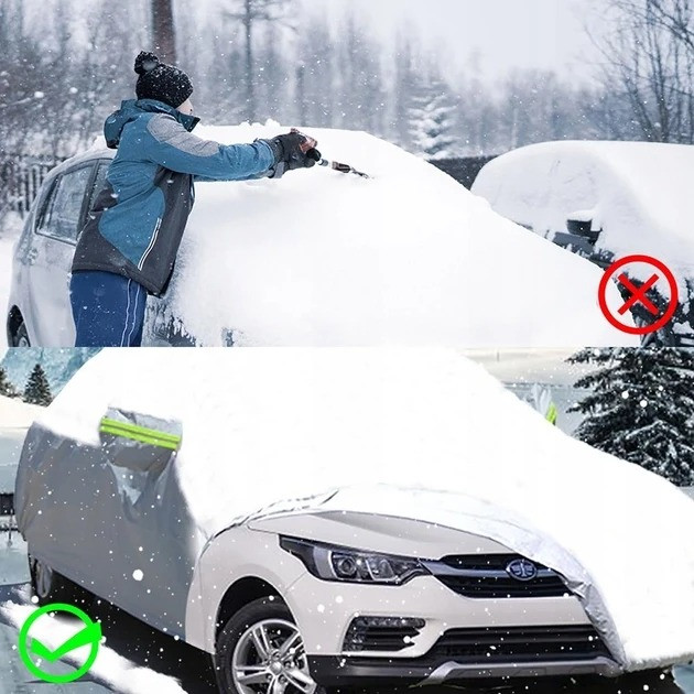 Захисний чохол тент на автомобіль 540х175х120 см з відблискувачами - фото 5 Захисний чохол тент на автомобіль 540х175х120 см з відблискувачами - фото 5