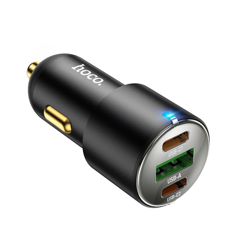 Зарядное устройство автомобильное Hoco NZ6 PD45W 3-port 2C1A car charger Black (6931474765185) - фото 5 Зарядное устройство автомобильное Hoco NZ6 PD45W 3-port 2C1A car charger Black (6931474765185) - фото 5