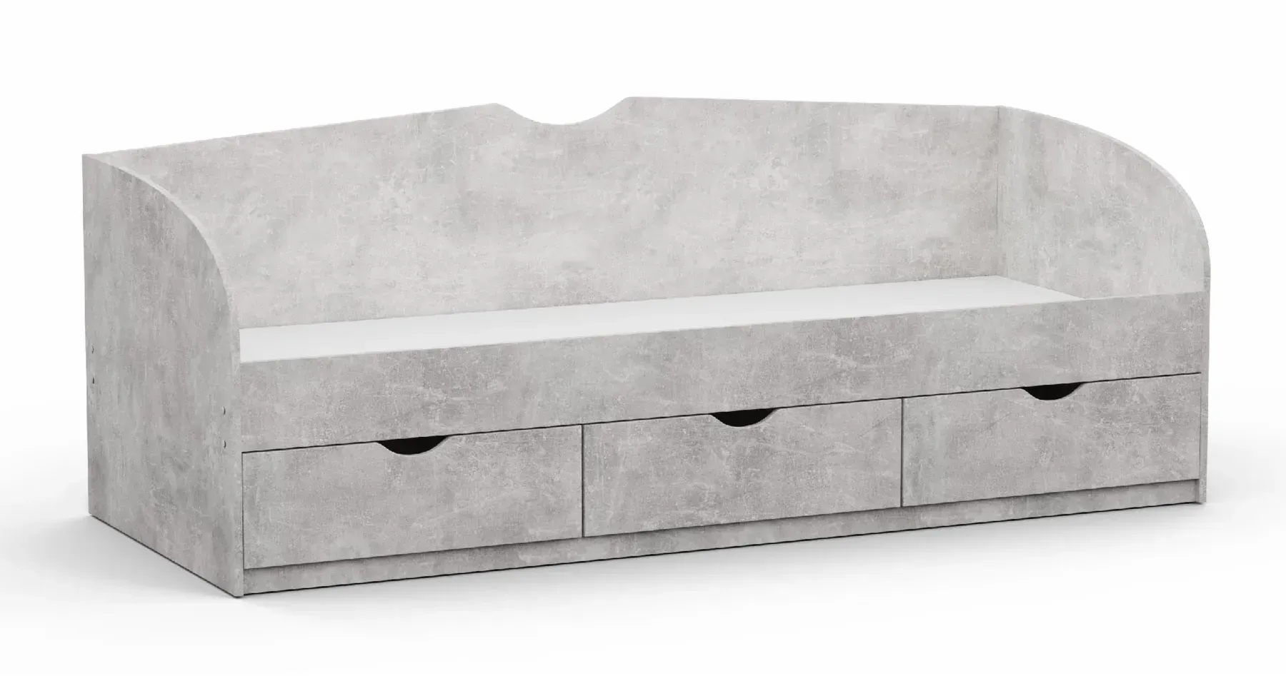 Ліжко односпальне Kontinent L-8 із шухлядами 80х200 см Бетон (86221744) - фото 1