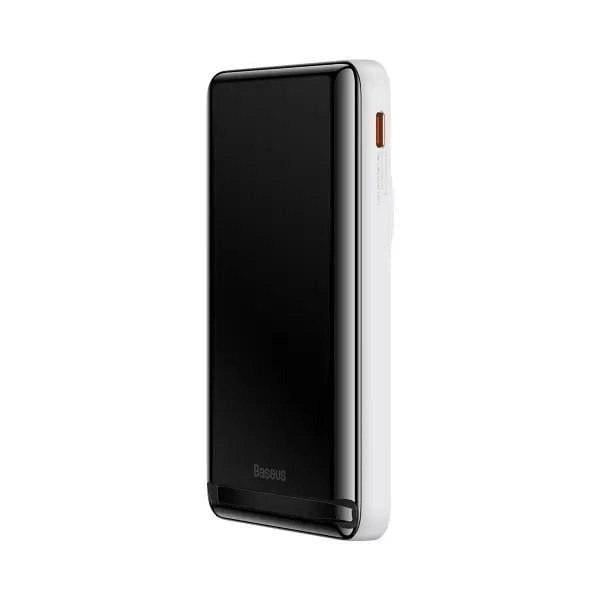 Повербанк BASEUS с беспроводной зарядкой Qi 15 W Magnetic Bracket 10000 mAh 20 W White (PPCX000002)