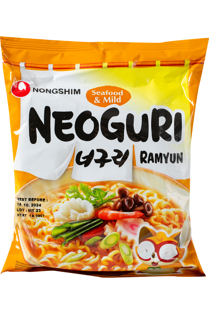 Лапша быстрого приготовления NONGSHIM среднеострая с морепродуктами Mild Neoguri Ramyun 120 г (000009520)