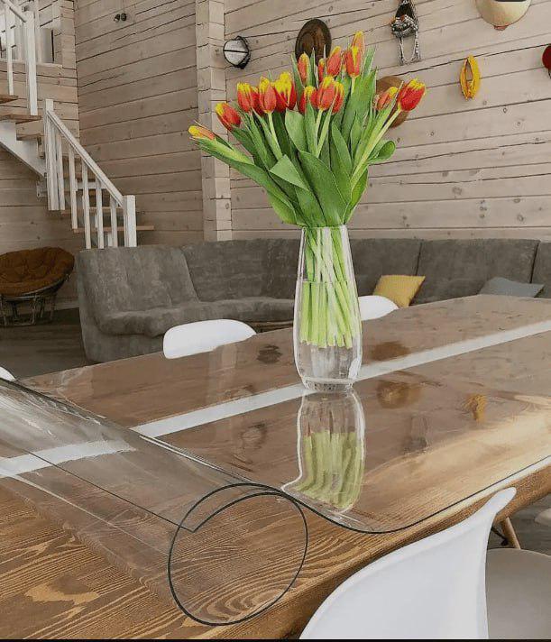 Скатерть силиконовая Crystal мягкое стекло 80х60 см/0,5 мм 500 микрон (690-4) - фото 2 Скатерть силиконовая Crystal мягкое стекло 80х60 см/0,5 мм 500 микрон (690-4) - фото 2