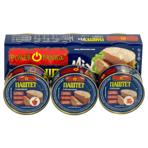 Набор паштетов ассорти PowerBANKa 300 г
