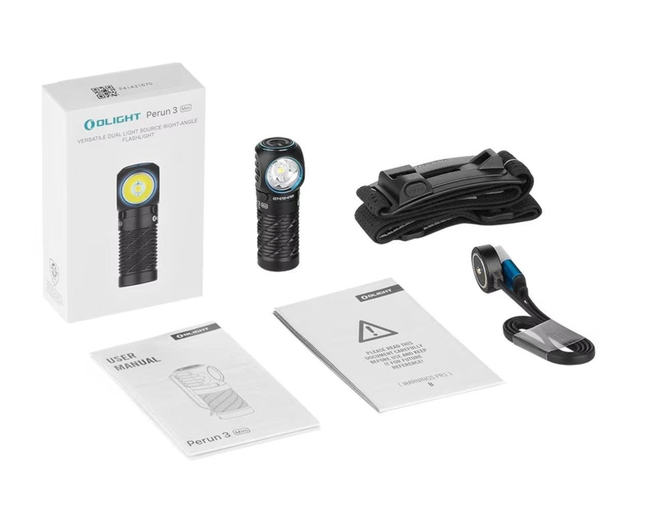 Ліхтар налобний Olight Perun 3 Mini 1250 lm ів 155 м Чорний (27831856)