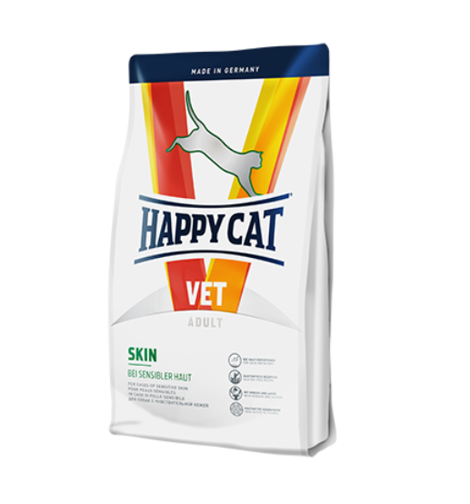 Корм сухой диетический Happy Cat VET Diet Skin для кошек с чувствительной кожей 4 кг (70697) - фото 1