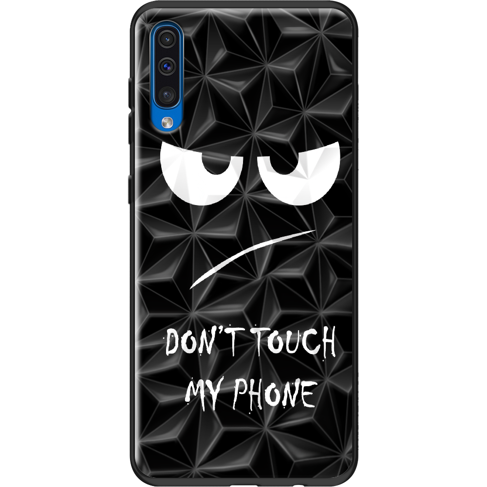Чехол Boxface Samsung A505 Galaxy A50 Don't Touch my Phone Черный силикон с призмой (36417-up535-37862)