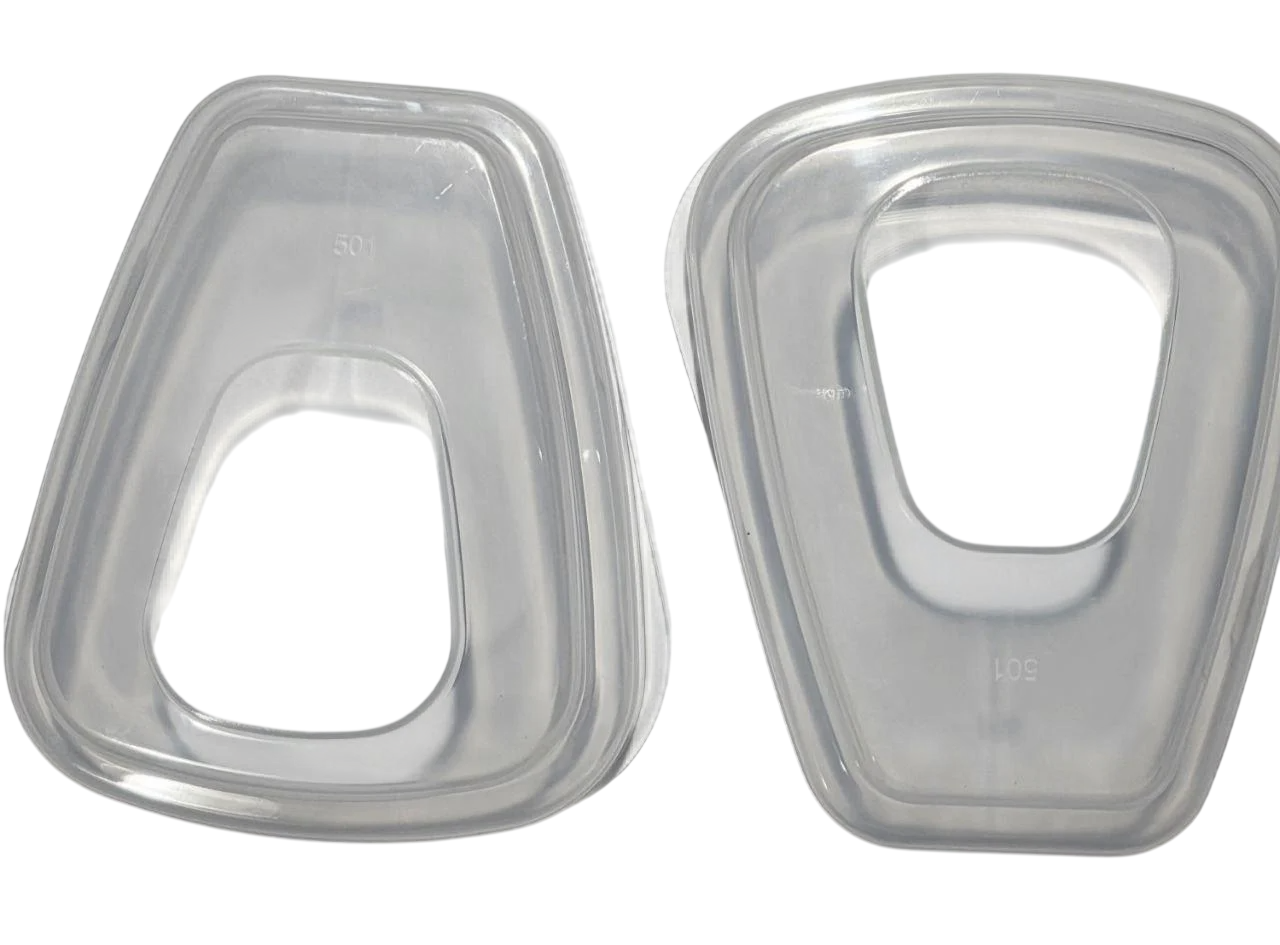 Набор пылезащитных коробок-чехлов для адаптеров и фильтров респиратора 501/6800/6001/5N11/5P71/7502/6200 2 шт. (Н - 1719)