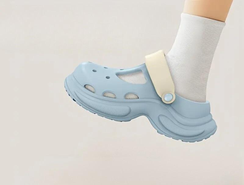 Сабо женские из пеноматериала EVA с амортизирующей и антискользящей подошвой р. 38 24 см Голубой (D-0143) - фото 3 Сабо женские из пеноматериала EVA с амортизирующей и антискользящей подошвой р. 38 24 см Голубой (D-0143) - фото 3