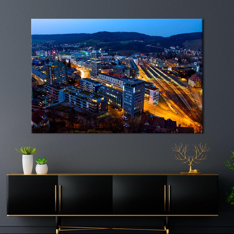 Картина город Город Йена в Германии 51x34 см (A713-1)