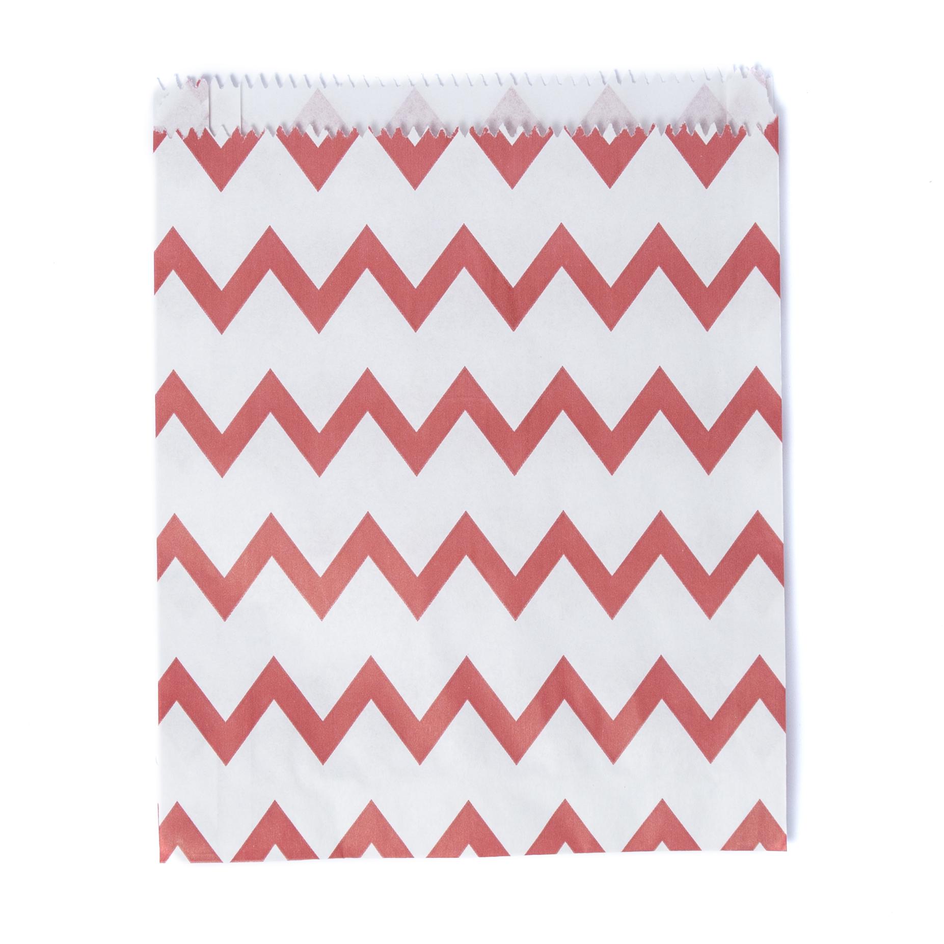 Пакет паперовий подарунковий саше Eko-kraft 170х30х230 мм 100 шт. з червоними зигзагами Білий - фото 2 Пакет паперовий подарунковий саше Eko-kraft 170х30х230 мм 100 шт. з червоними зигзагами Білий - фото 2