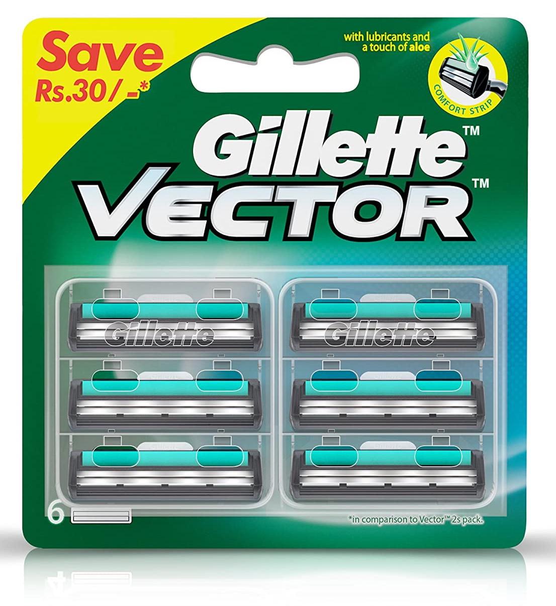 Картриджи сменные для бритья мужские Gillette Vector 6 шт. (7499614)