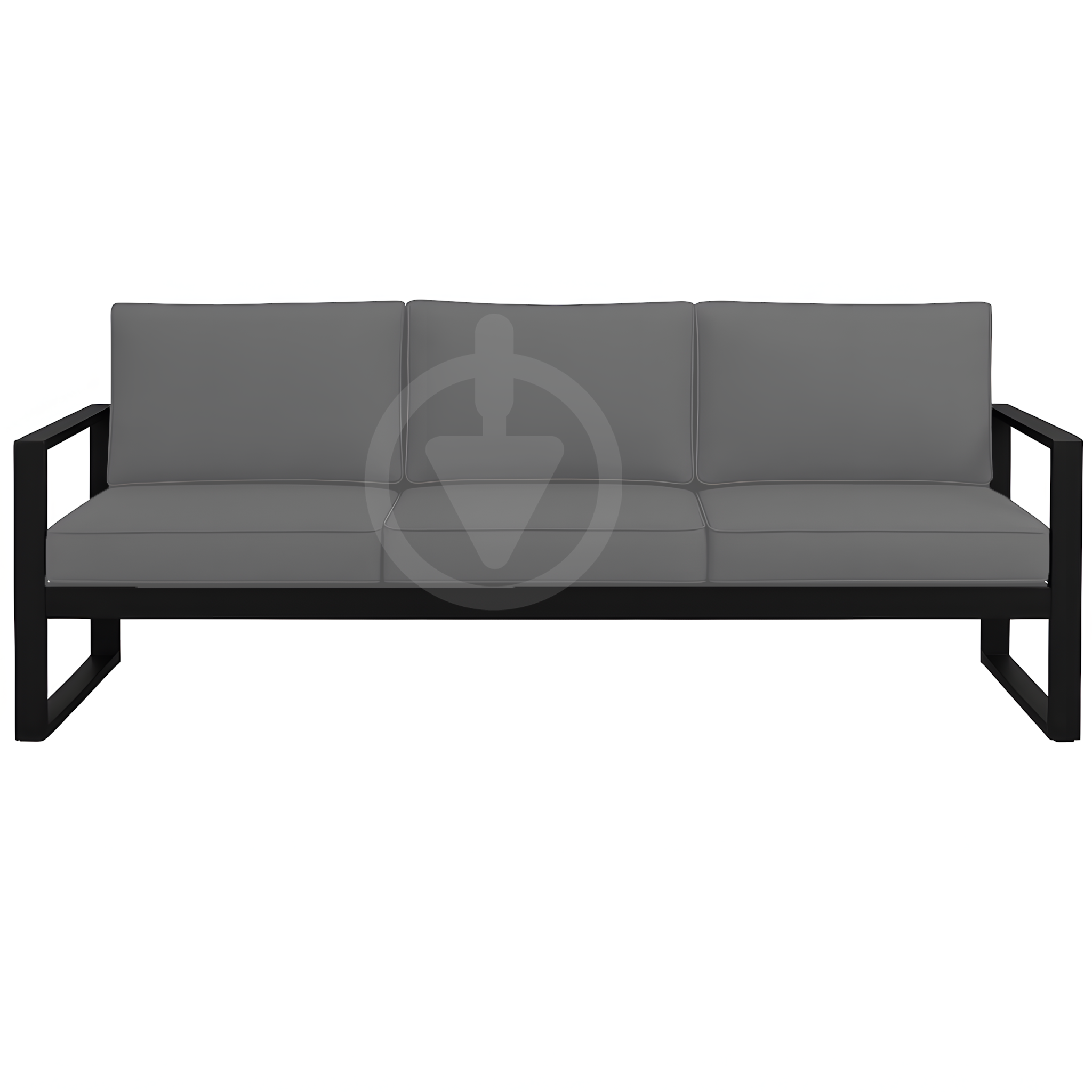 Диван металлический AVVS Бостон лофт с подлокотниками велюр 160 см Светло-серый - фото 2 Диван металлический AVVS Бостон лофт с подлокотниками велюр 160 см Светло-серый - фото 2