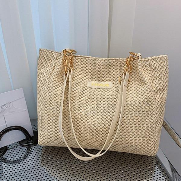 Женская сумка L00216 с ажурной вставкой светло- бежевая 32х26х11 см - фото 5 Женская сумка L00216 с ажурной вставкой светло- бежевая 32х26х11 см - фото 5