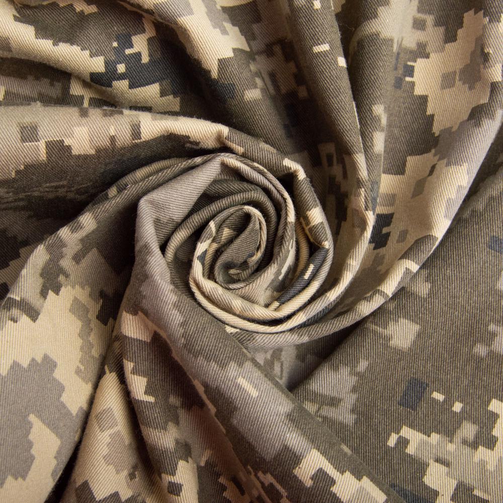 Ткань костюмная ВСУ саржа Пиксель камуфляж (25027)