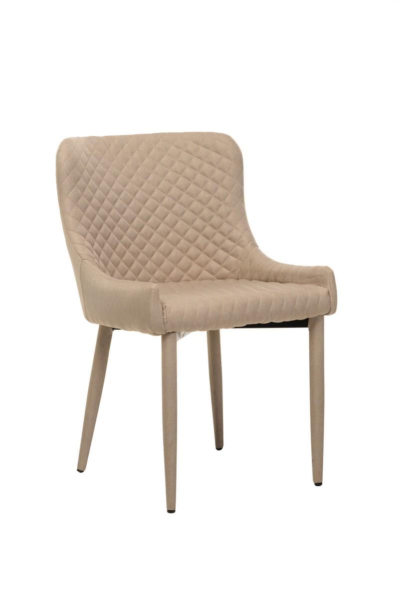 Стул мягкий обеденный Vetro Mebel M-20 металл/ткань вельвет Молочный