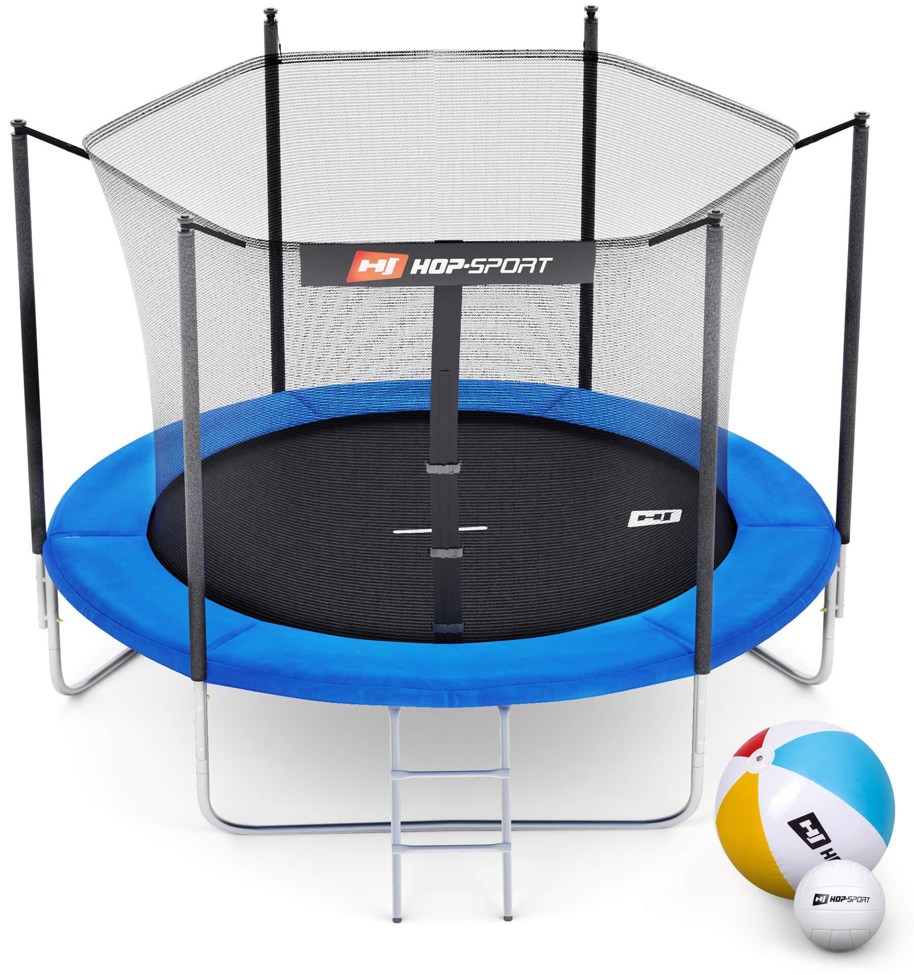 Батут Hop-Sport 8ft (244 см) с внутренней сеткой Синий