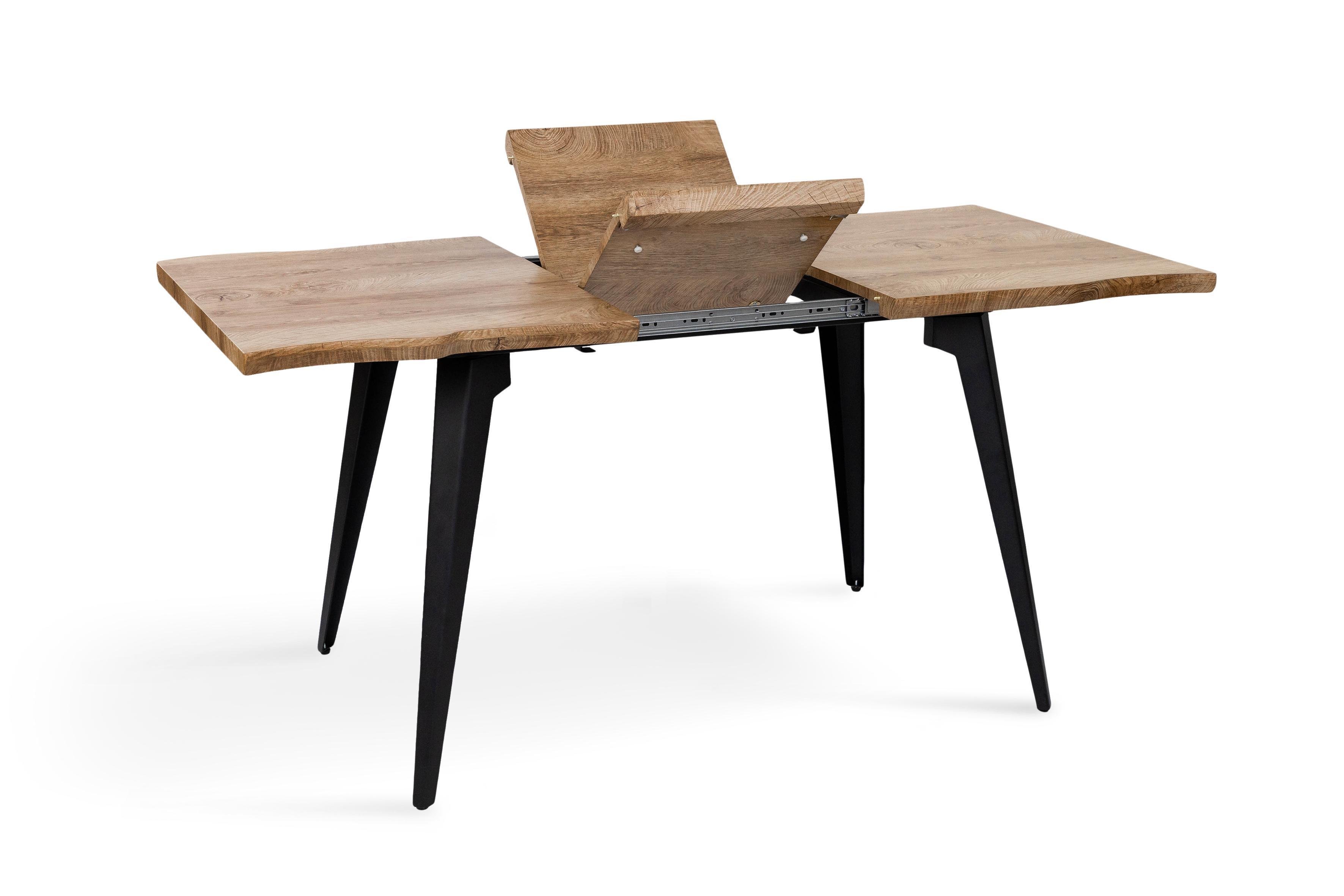 Обеденный стол Грейс Лагуна искусственный шпон МДФ 1200/1600х800х760 мм Черный (GAА0055441) - фото 4