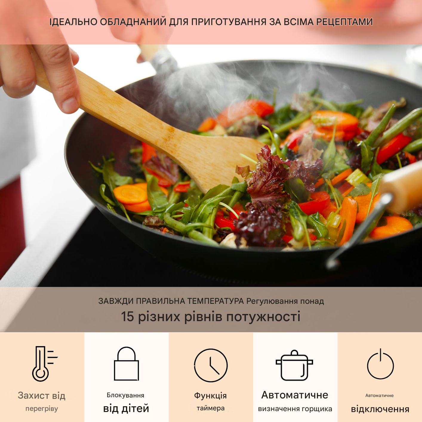 Индукционная варочная поверхность встраиваемая Klarstein Magnichef 4 Flex 7000 Вт (10041381) - фото 8 Индукционная варочная поверхность встраиваемая Klarstein Magnichef 4 Flex 7000 Вт (10041381) - фото 8