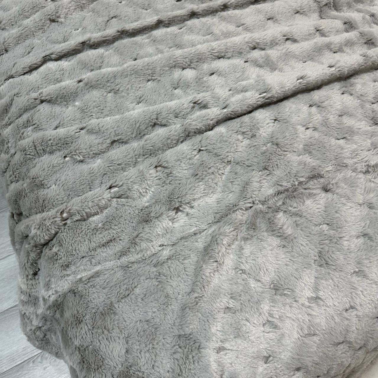 Покрывало микрофибра 200х230 см Серый (P-капелька-8) - фото 7