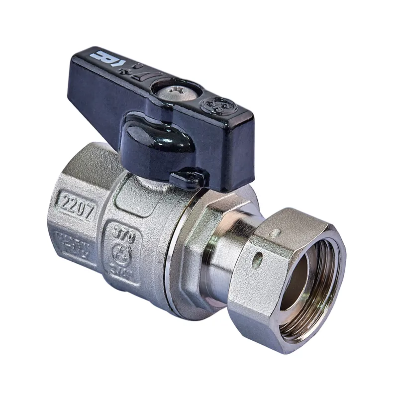 Кран шаровой Roho R115-075B -3/4"х3/4" прямой Н/Г ручка бабочка Черный (RO0234)