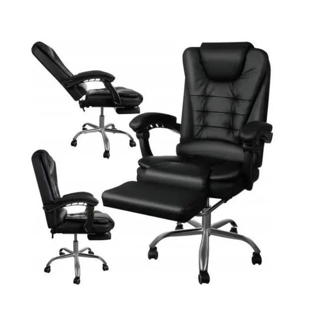 Офисное кресло BOSS 23286 с подножкой и экокожи черное до 130 кг - фото 2 Офисное кресло BOSS 23286 с подножкой и экокожи черное до 130 кг - фото 2