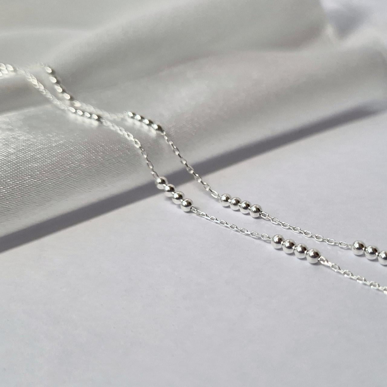 Цепочка с шариками 45 см 925 пробы 3,37 г (6315)