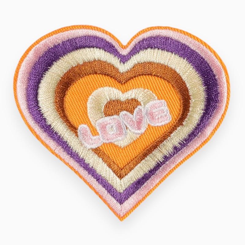 Термоаплікація Heart LOVE вишита 6,8х7,5 см 1 шт. Різнокольоровий (АК6875С52)