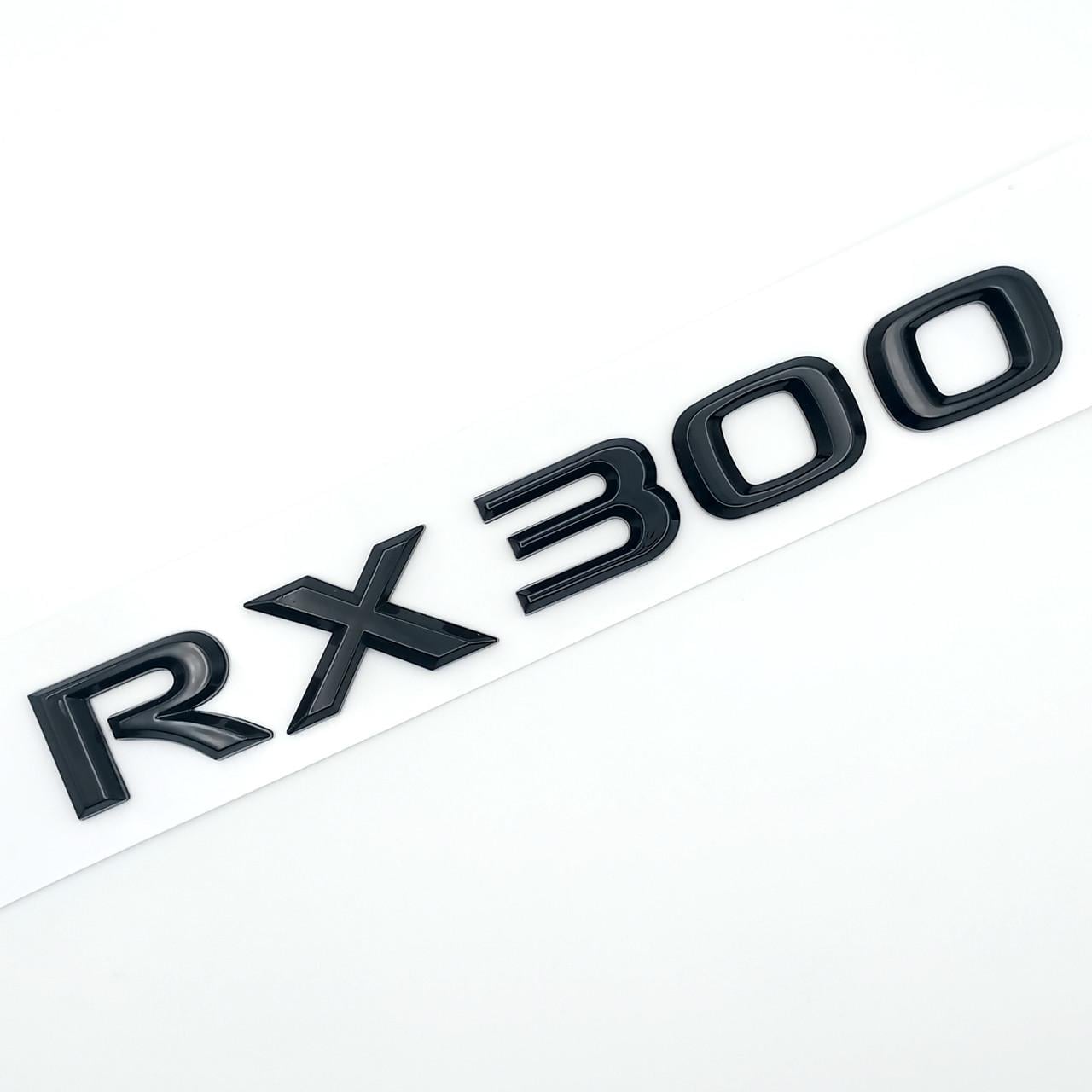 Эмблема надпись RX300 Lexus ABS 17х2,1 см Черный глянцевый (2703722392)