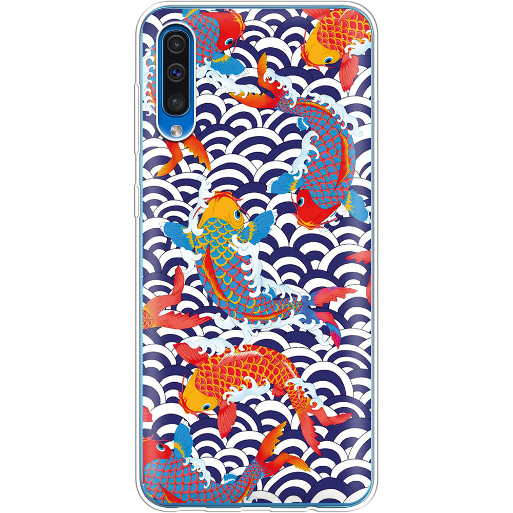 Чехол Boxface Samsung A505 Galaxy A50 Koi Fish Прозрачный силикон (36417-up2477-36417)