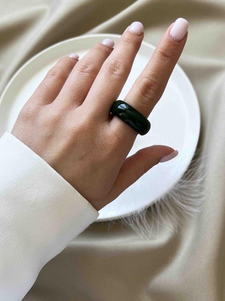 Кільце з каменю агат р. 19,5 мм Зелений (5241-19,5) - фото 2 Кільце з каменю агат р. 19,5 мм Зелений (5241-19,5) - фото 2