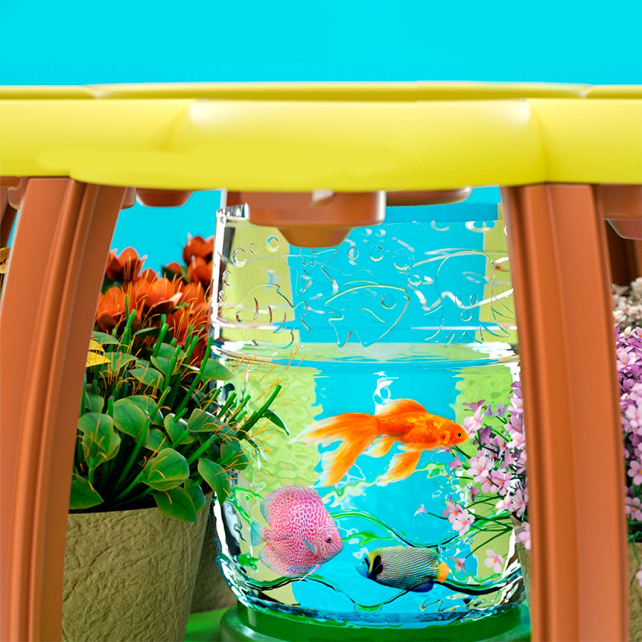 Детский комплект для выращивания растений "Маленький садовник" с двухэтажной мини-теплицей и аквариумом - фото 5