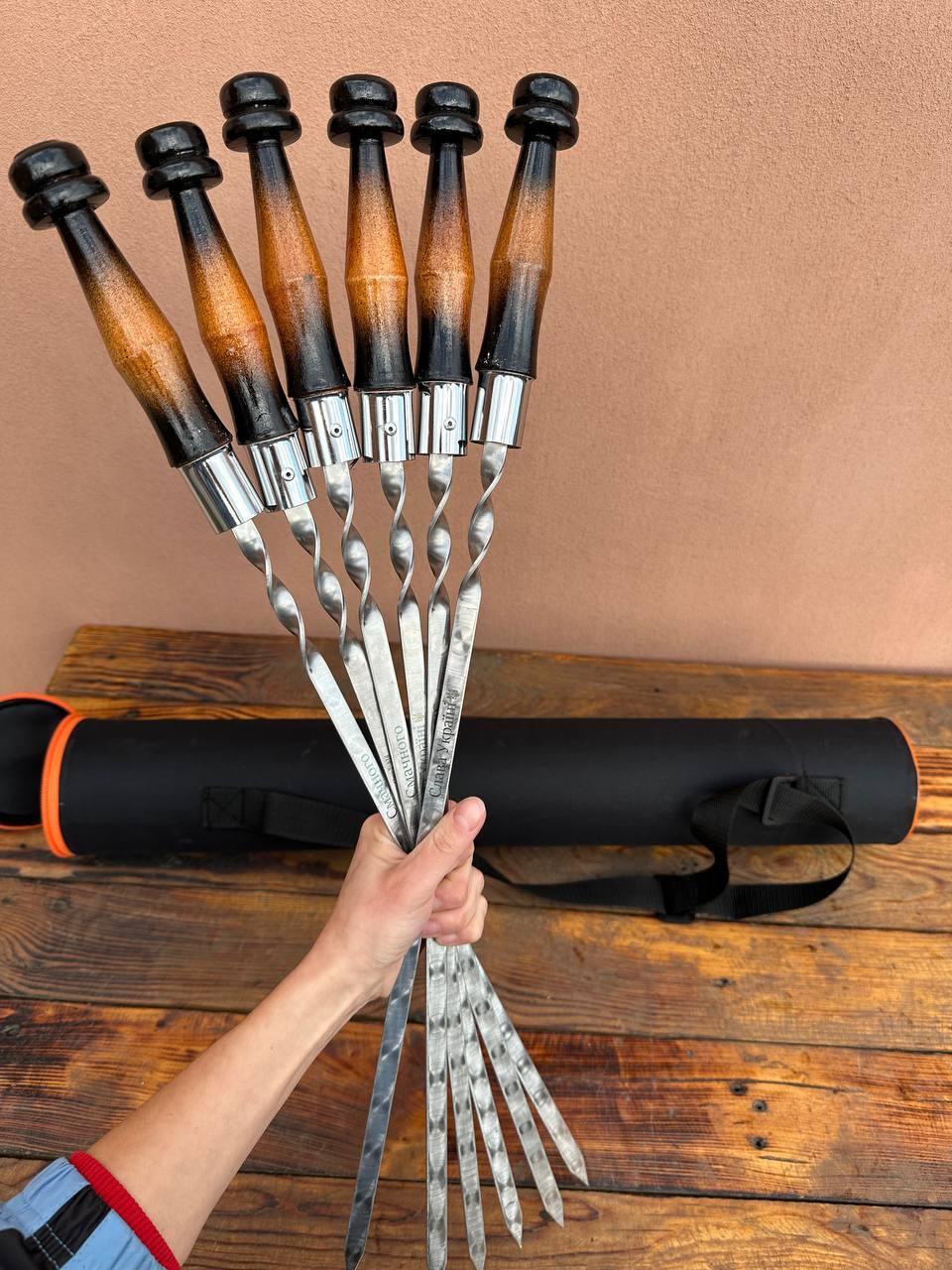 Комплект шампурів Слава Україні з тубусом 3 мм (2546520267) - фото 2 Комплект шампурів Слава Україні з тубусом 3 мм (2546520267) - фото 2