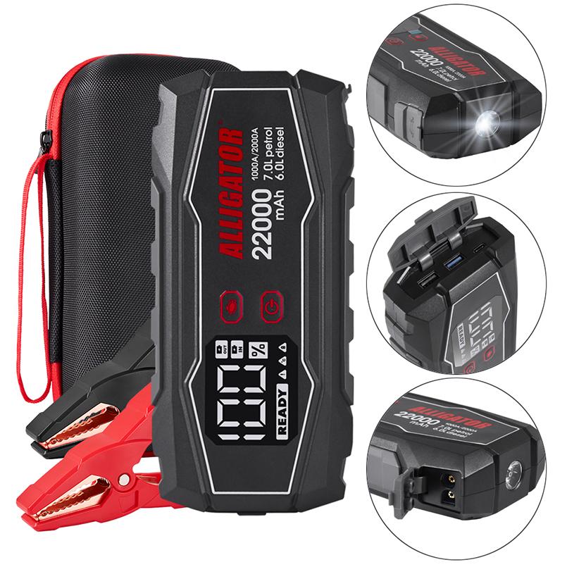 Пусковое устройство Alligator Jump Starter 1000A/2000A 22000 mAh (JS845) - фото 6