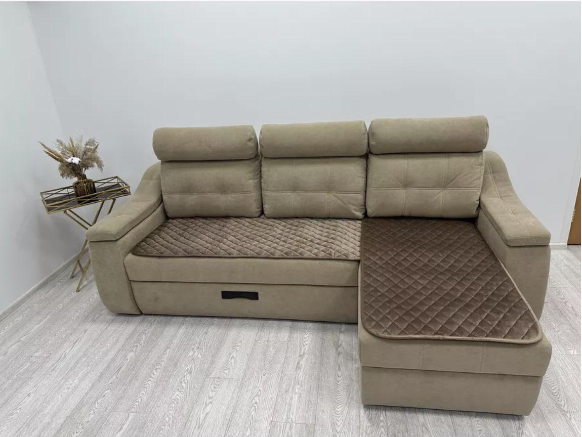 Дивандек 90х160/90х210 2 шт. Коричневый (Д-am-divandek-0013)