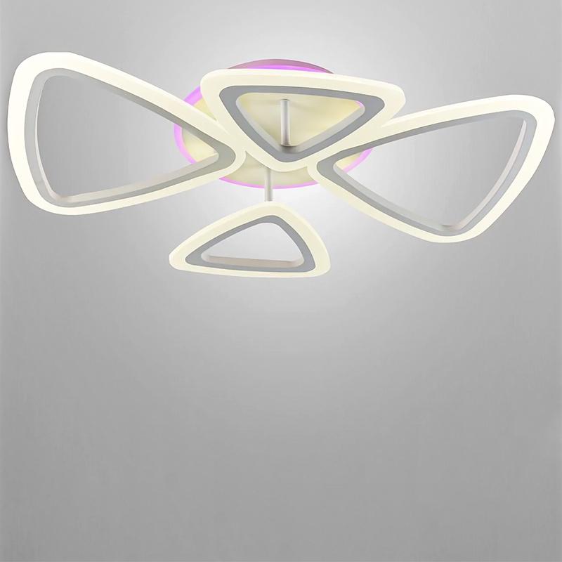 Люстра потолочная LED с RGB подсветкой Light House NM-16467/22 RGB 84W22W Белый