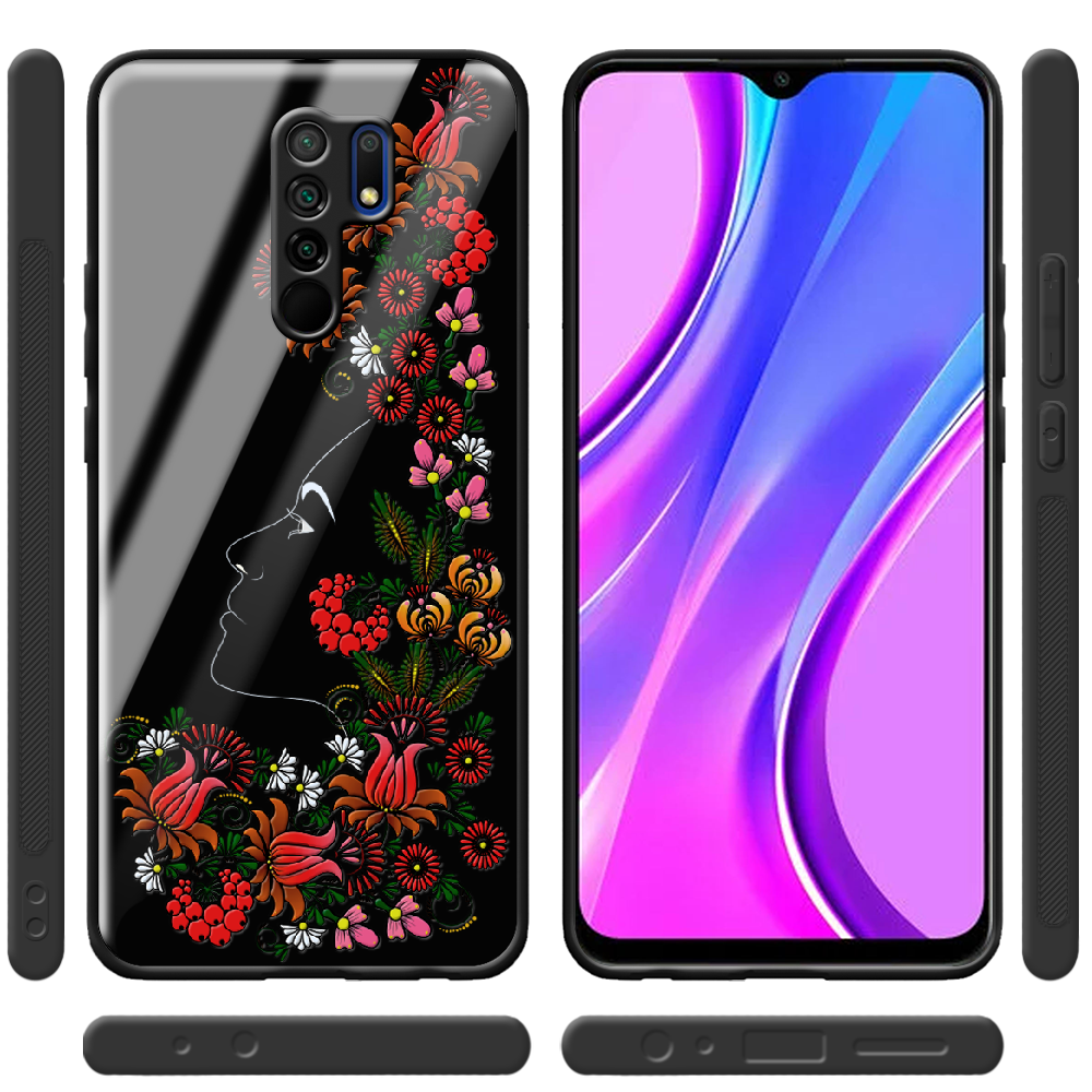 Чехол BoxFace Xiaomi Redmi 9 3D Ukrainian Muse Черный силикон со стеклом (40233-bk64-40865) - фото 2