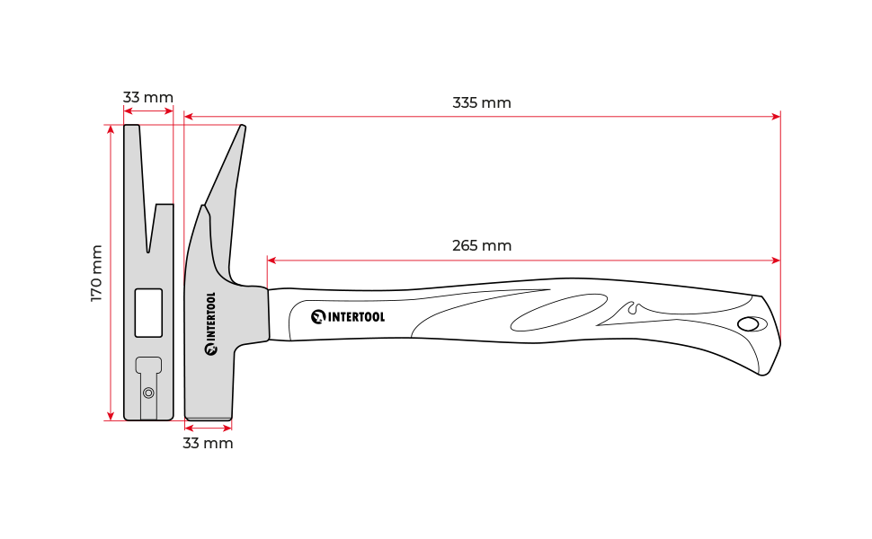 Покрівельний молоток Intertool 600 г (HT-0230) - фото 10