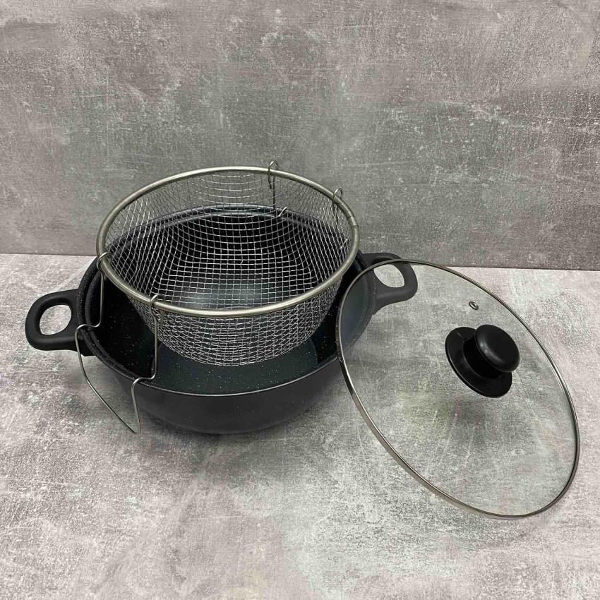 Каструля-фритюрниця A-PLUS 26 з скляною кришкою FP 26 см (1915244204) - фото 2