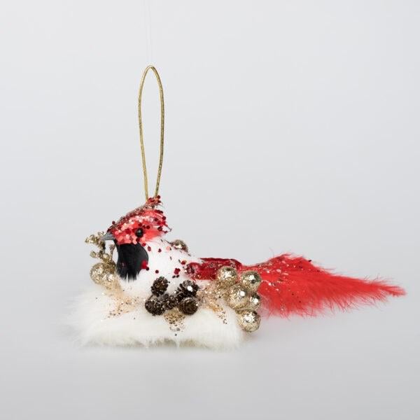 Іграшка на ялинку Флоріаль "Різдво" пташка 10 см (115)