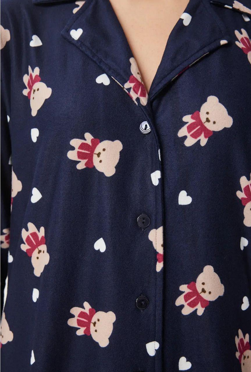 Піжама жіноча з принтом Mirano 8309k XL Синій - фото 5 Піжама жіноча з принтом Mirano 8309k XL Синій - фото 5