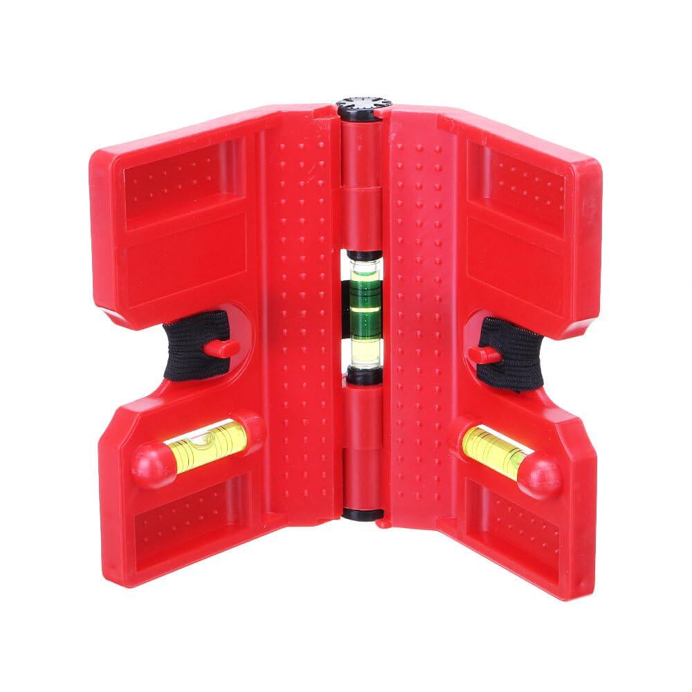 Уровень угловой магнитный для установки опор/труб/ступеней Красный (2282)