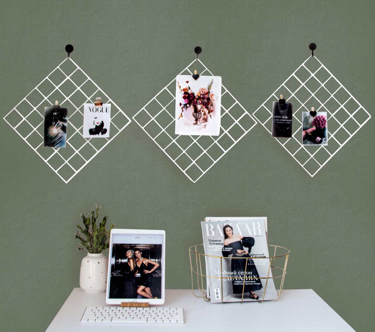 Мудборд на стену с прищепками 30х30 см 3 шт. (29319949) Мудборд на стену с прищепками 30х30 см 3 шт. (29319949)