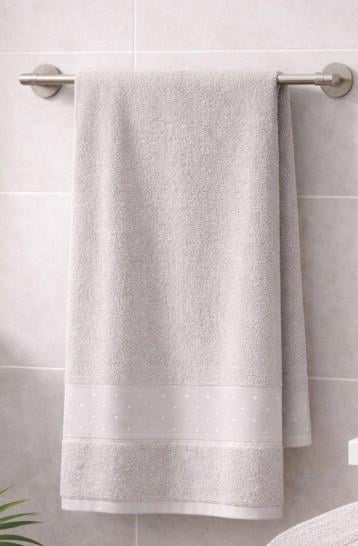 Набір рушників для ванної 2 шт. 90x50 см Світло-сірий (TC303375368)