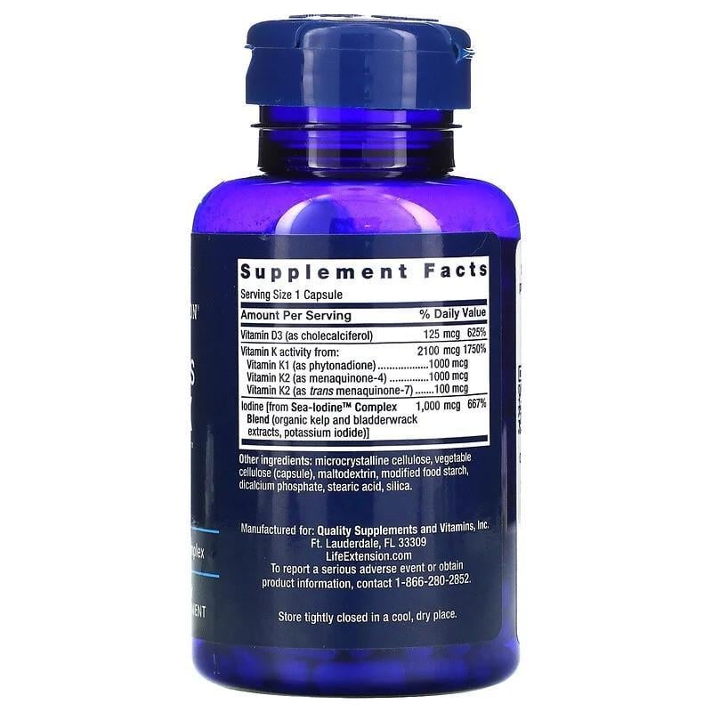 Витамины D и К Life Extension с йодом Sea-Iodine 60 капс. - фото 2