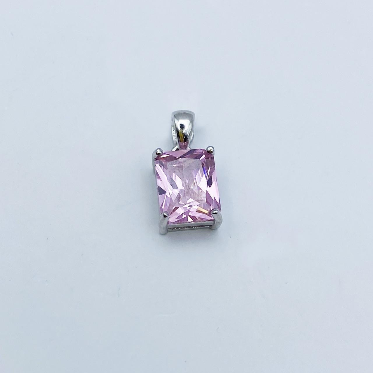 Серебряный кулон с розовым кварцем 2,4 г (2172872795)