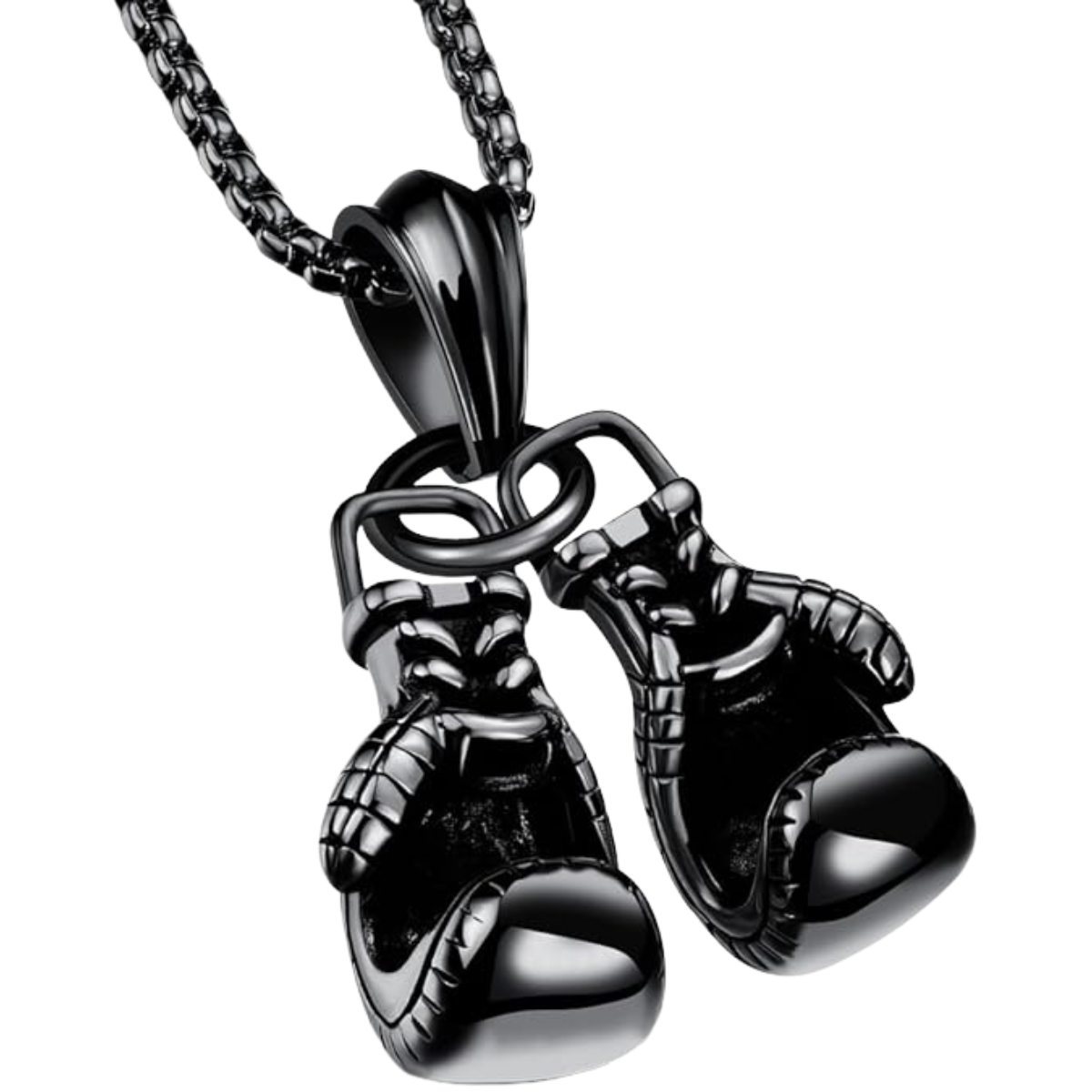 Подвеска Боксерские перчатки на цепочке BoxetBling Черный (3021)