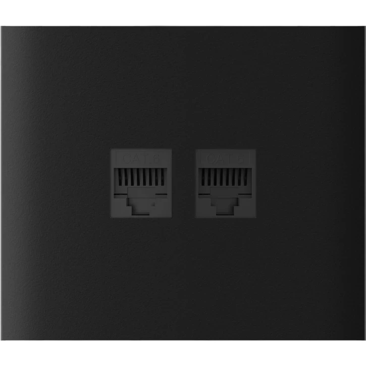 Панель центральна для вбудованої інтернет-розетки Ajax CenterCover LAN vertical Black (2890076341)