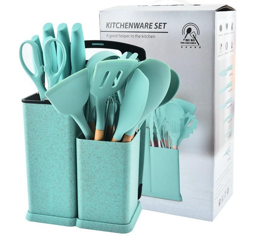 Набір кухонного приладдя 18487 19 пр. Бірюзовий (5004686)