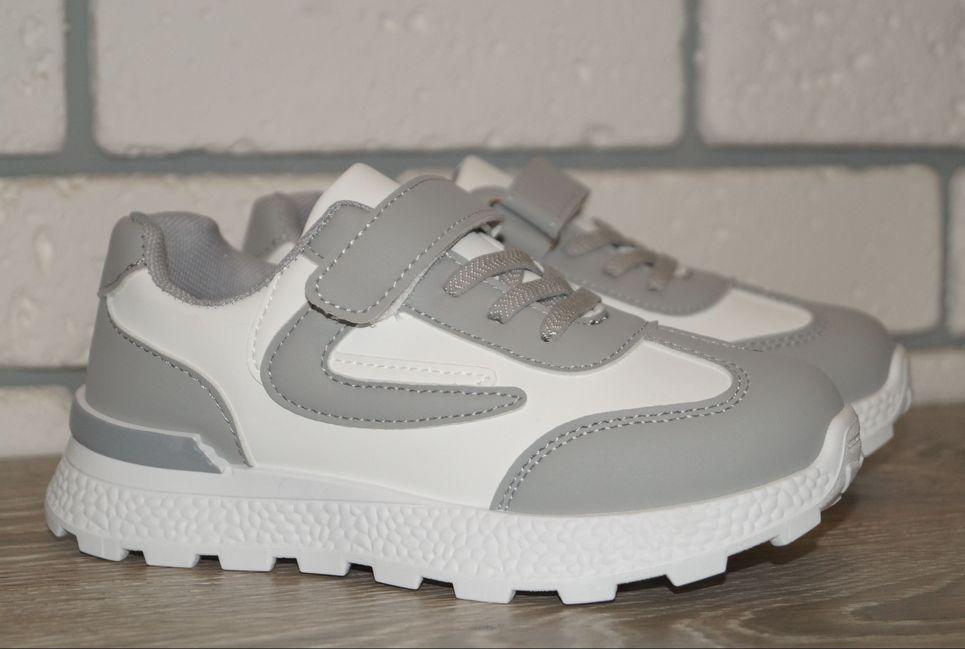 Кросівки демісезонні дитячі XIFA р. 35 20 см Біло-сірий (31503-35) - фото 5