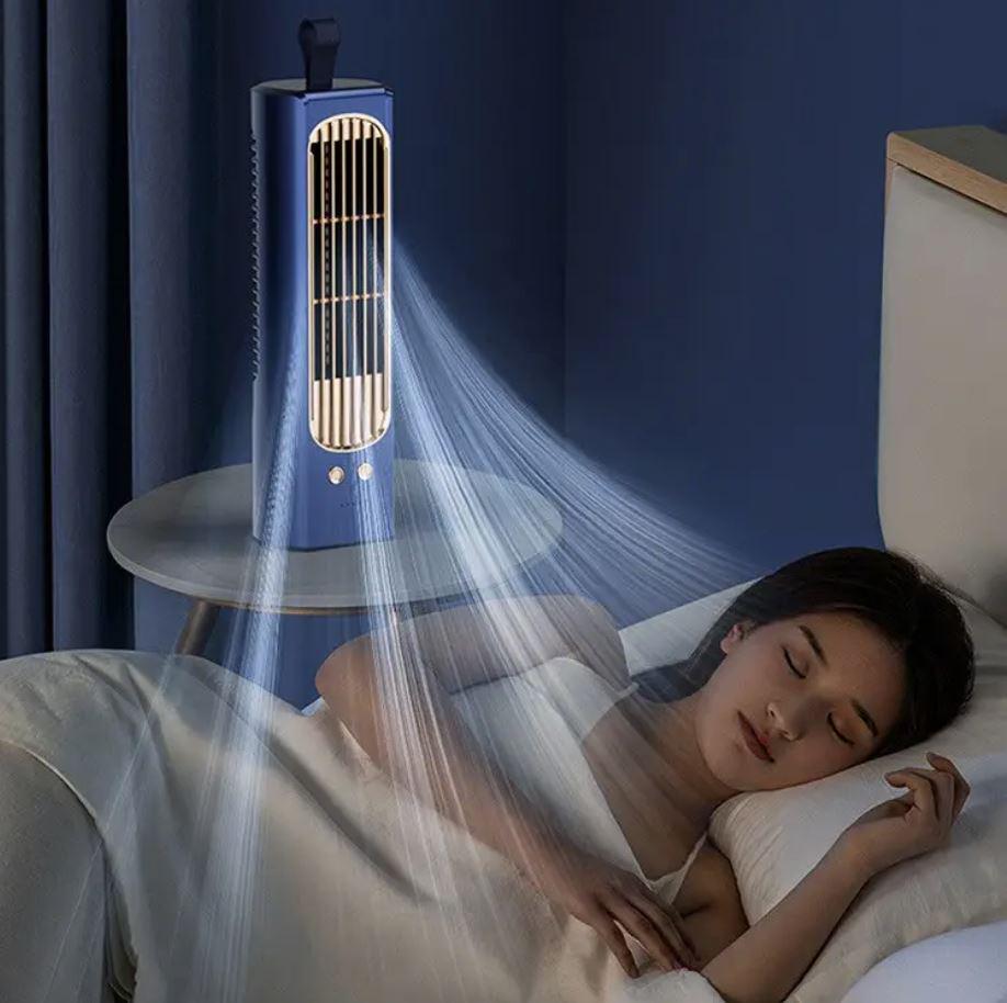 Вентилятор настольный на аккумуляторе Синий (LY-624) - фото 2 Вентилятор настольный на аккумуляторе Синий (LY-624) - фото 2